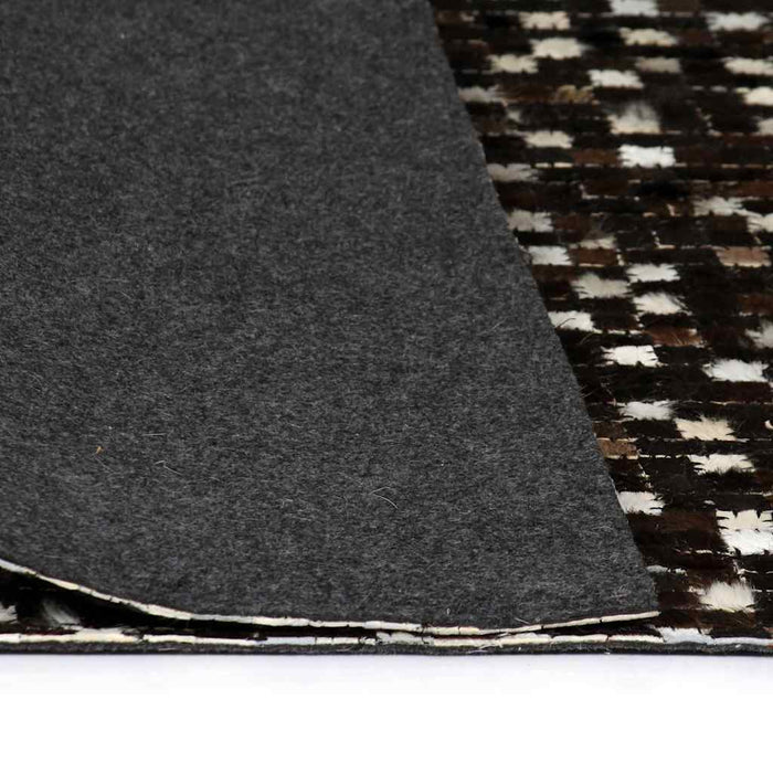 Covor piele naturală, mozaic, 160x230 cm, pătrate, negru/alb WALTI