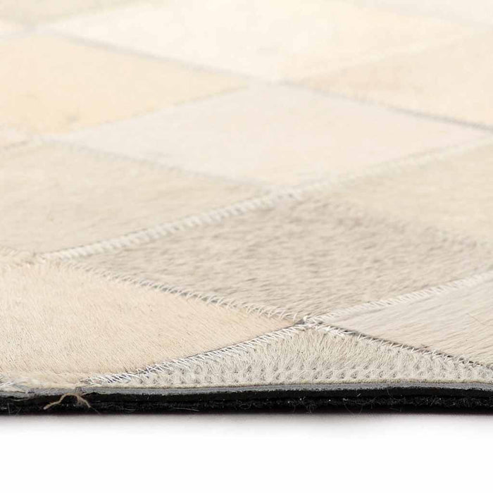 Covor piele naturală, mozaic, 160x230 cm Romburi Gri WALTI