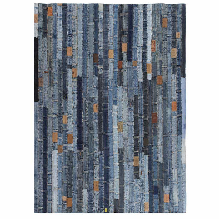 Covor petice jeans 80x150 cm Albastru denim WALTI