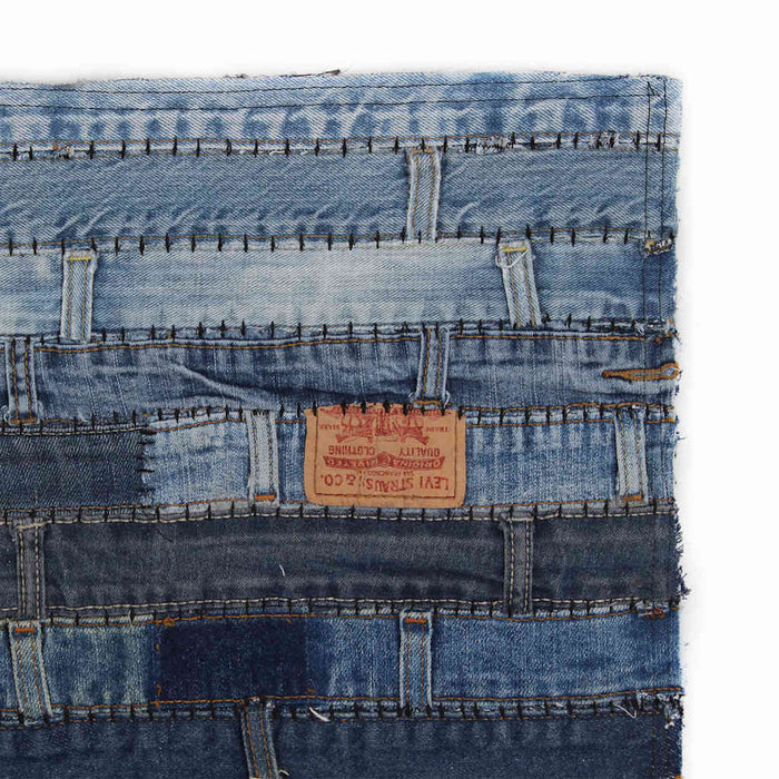 Covor petice jeans 80x150 cm Albastru denim WALTI