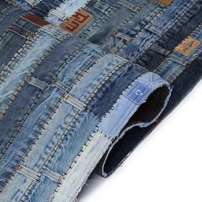 Covor petice jeans 80x150 cm Albastru denim WALTI