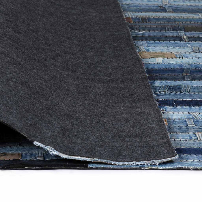 Covor petice jeans 80x150 cm Albastru denim WALTI
