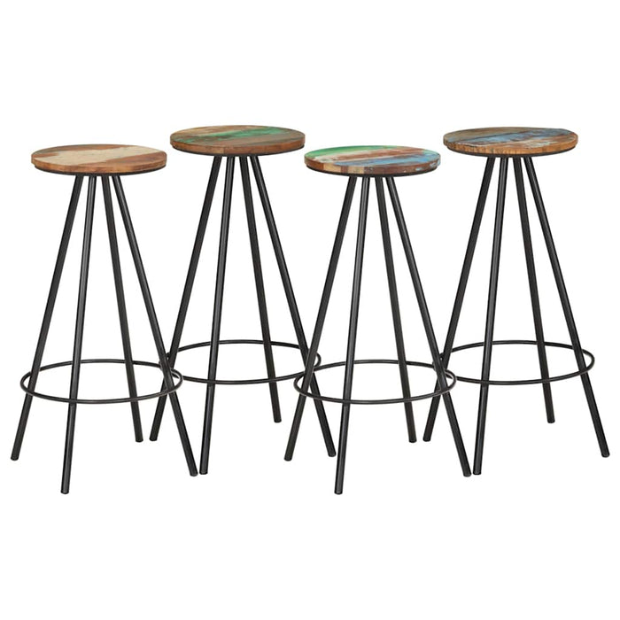 Scaune de bar, 4 buc., lemn masiv reciclat WALTI