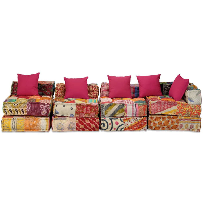 Canapea puf modulară cu 4 locuri, petice, material textil - WALTI WALTI