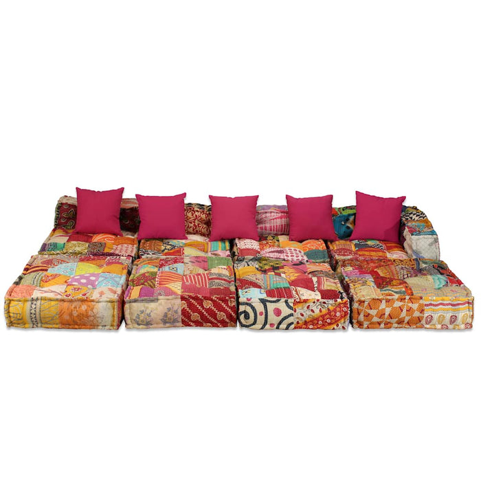 Canapea puf modulară cu 4 locuri, petice, material textil - WALTI WALTI