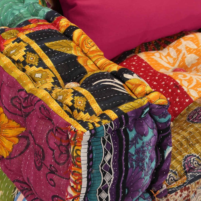 Canapea puf modulară cu 4 locuri, petice, material textil - WALTI WALTI