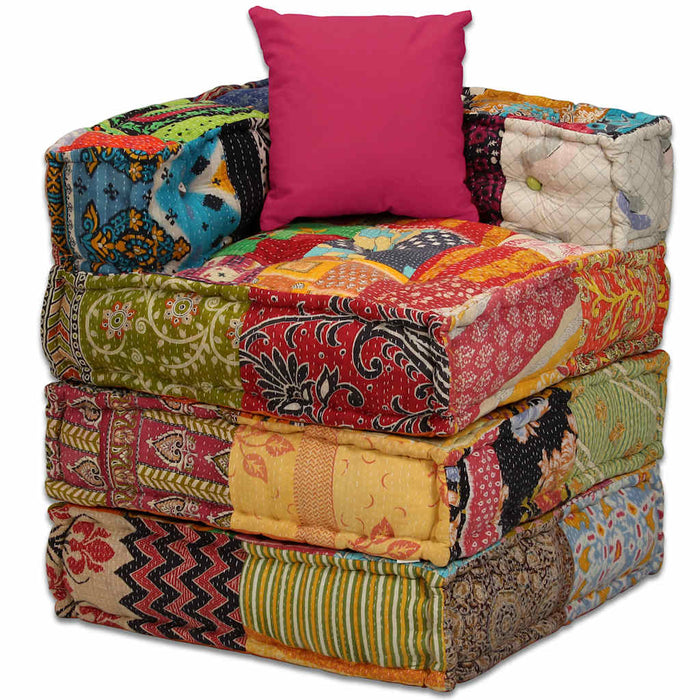 Canapea puf modulară cu 4 locuri, petice, material textil - WALTI WALTI