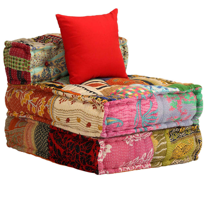Canapea puf modulară cu 3 locuri, petice, material textil - WALTI WALTI