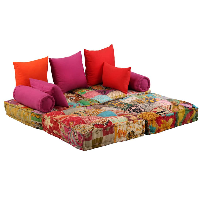 Canapea puf modulară cu 2 locuri, petice, material textil - WALTI WALTI