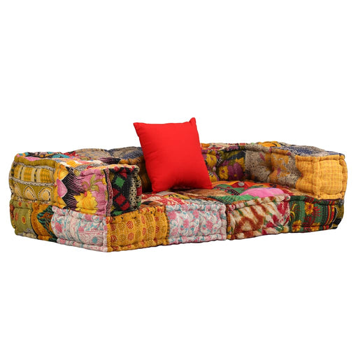 Canapea puf modulară cu 2 locuri, petice, material textil - WALTI WALTI