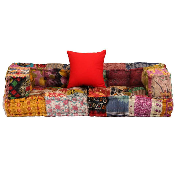 Canapea puf modulară cu 2 locuri, petice, material textil - WALTI WALTI