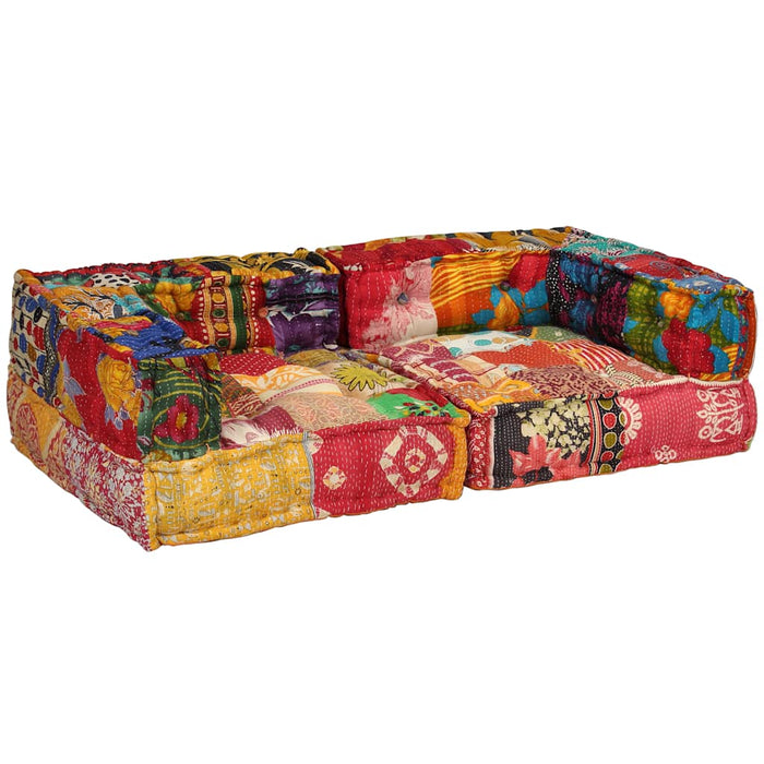 Canapea puf modulară cu 2 locuri, petice, material textil - WALTI WALTI