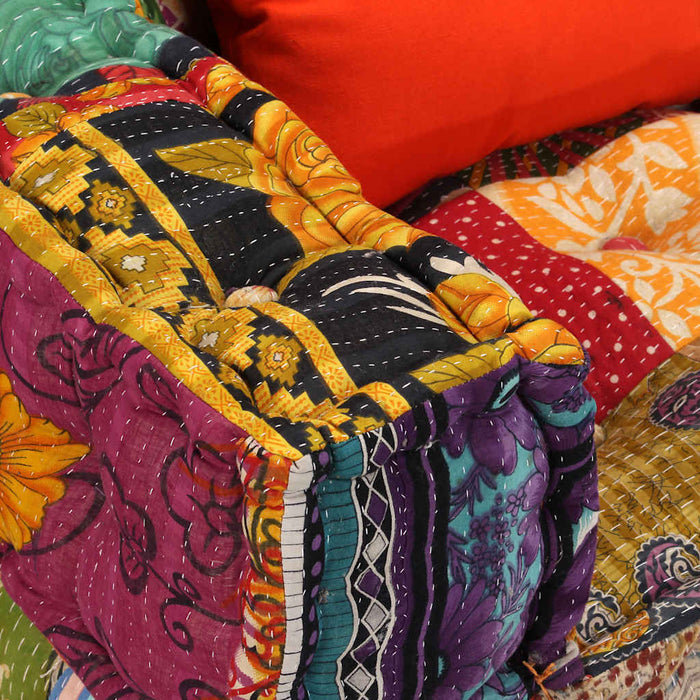 Canapea puf modulară cu 2 locuri, petice, material textil - WALTI WALTI