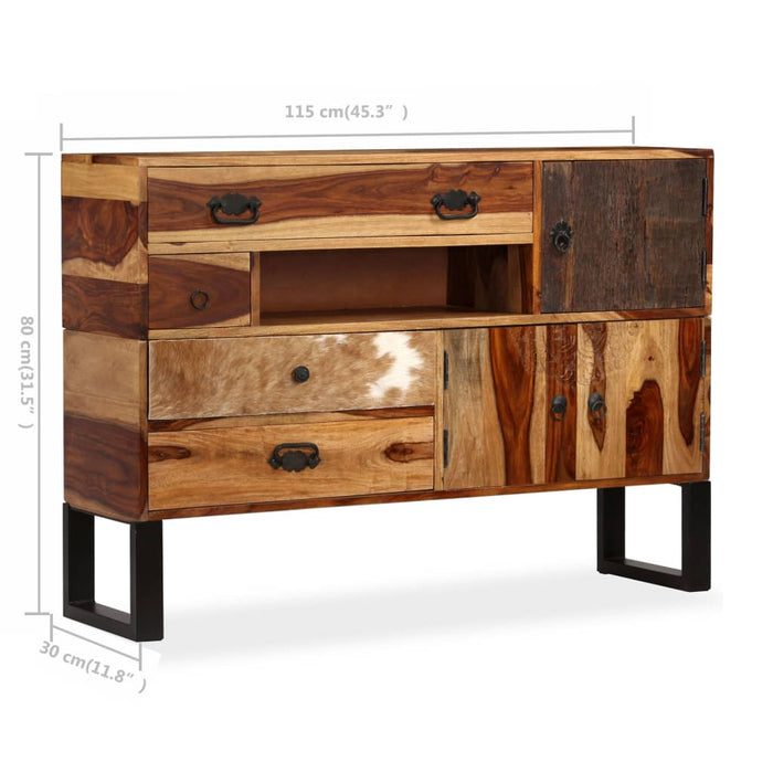 Dulap din lemn masiv de acacia, 115x30x80 cm WALTI