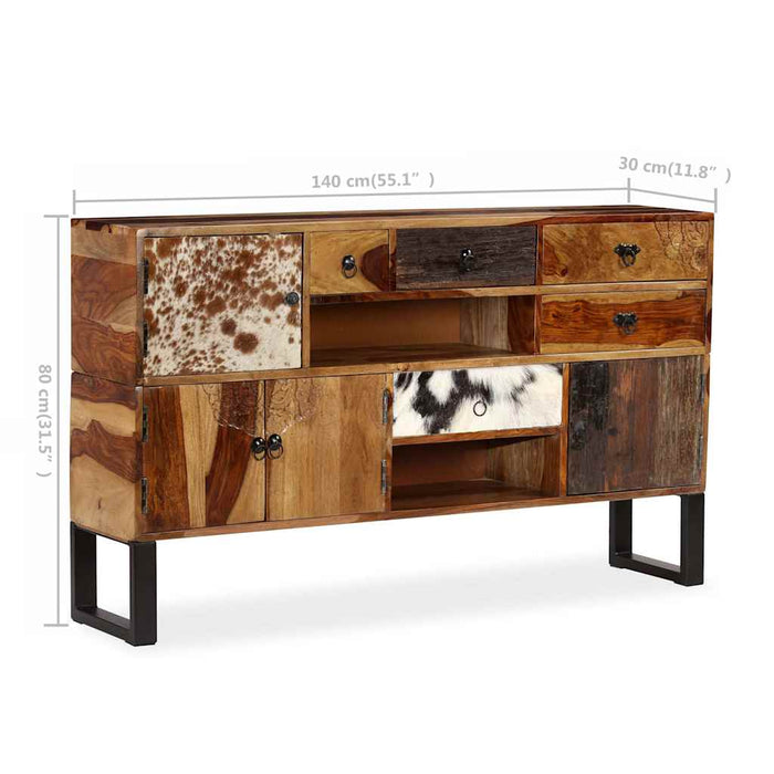 Dulap, 140x30x80 cm, lemn masiv de acacia WALTI