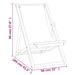 Scaun de exterior, crem, 56 x 105 x 96 cm, lemn de tec - WALTI WALTI