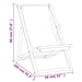 Scaun de exterior, albastru, 56 x 105 x 96 cm, lemn de tec - WALTI WALTI