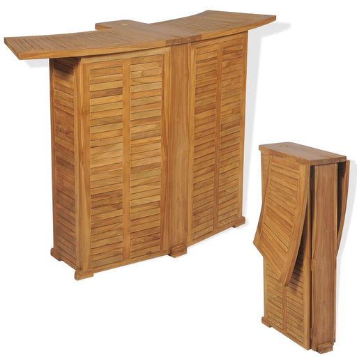 Masă de bar pliabilă, 155 x 53 x 105 cm, lemn masiv de tec - WALTI WALTI