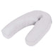 Pernă de sarcină în formă de J, gri, 54x(36-43) cm - WALTI WALTI