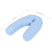 Pernă de sarcină în formă de J, albastru, 54x(36-43) cm - WALTI WALTI