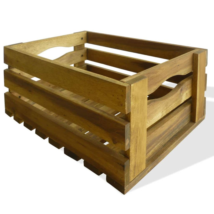 Set lăzi de mere 2 buc. Lemn masiv de salcâm - WALTI WALTI