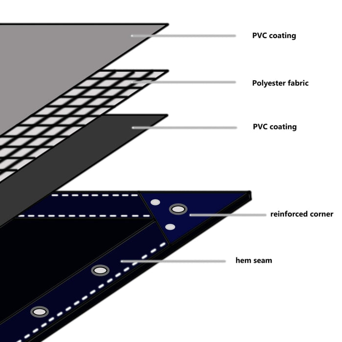 Prelată 650 g/m² 4 x 8 m Alb WALTI