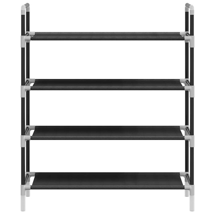 Raft încălțăminte cu 4 rafturi, Metal și textil nețesut, Negru - WALTI WALTI