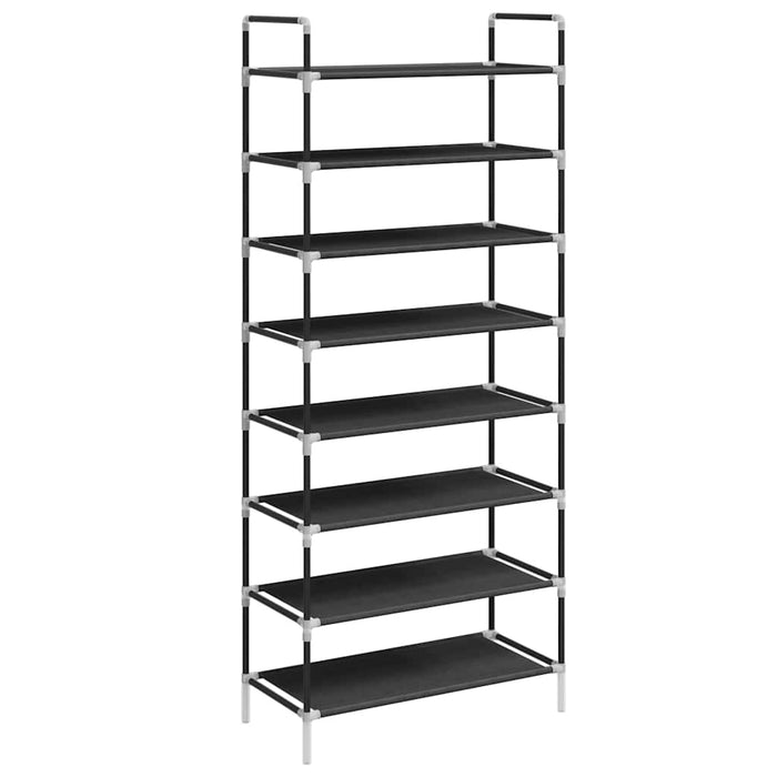 Raft încălțăminte 8 rafturi, Metal și textil nețesut, Negru WALTI