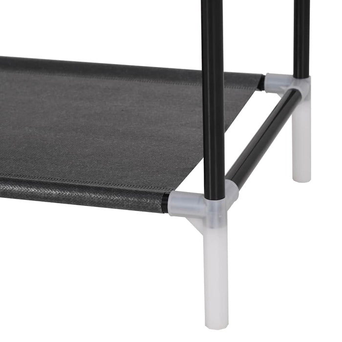 Raft încălțăminte 8 rafturi, Metal și textil nețesut, Negru WALTI
