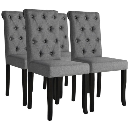 Scaune de bucătărie pivotante, 4 buc., gri închis, textil - WALTI WALTI