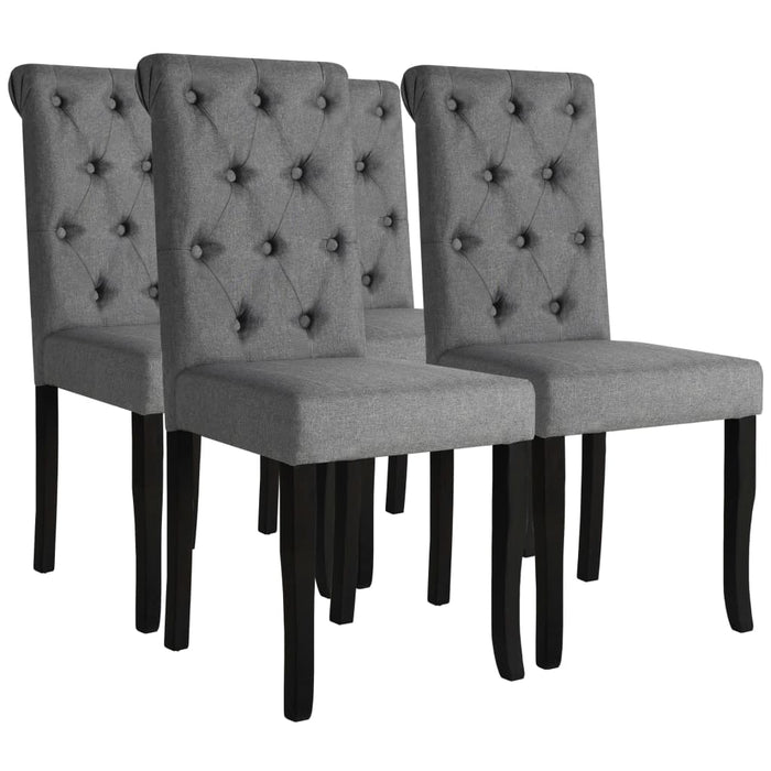 Scaune de bucătărie pivotante, 4 buc., gri închis, textil WALTI