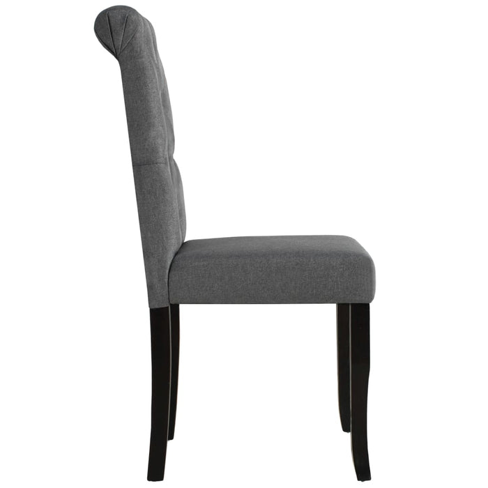 Scaune de bucătărie pivotante, 4 buc., gri închis, textil WALTI