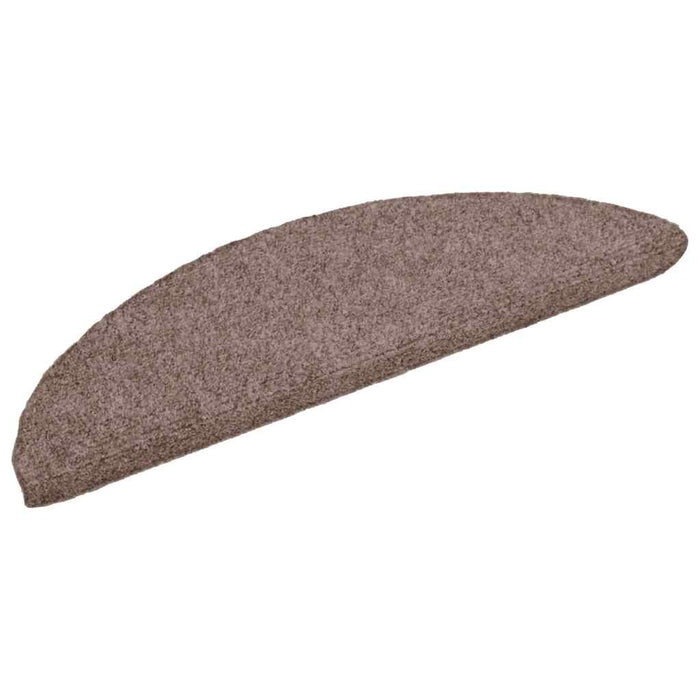 Covorașe autoadezive pentru scări, 15 buc., 56x17x3 cm, maro deschis, semirotunde WALTI