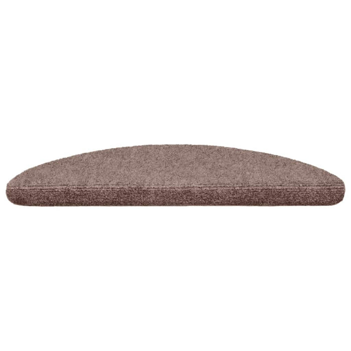 Covorașe autoadezive pentru scări, 15 buc., 56x17x3 cm, maro deschis, semirotunde WALTI