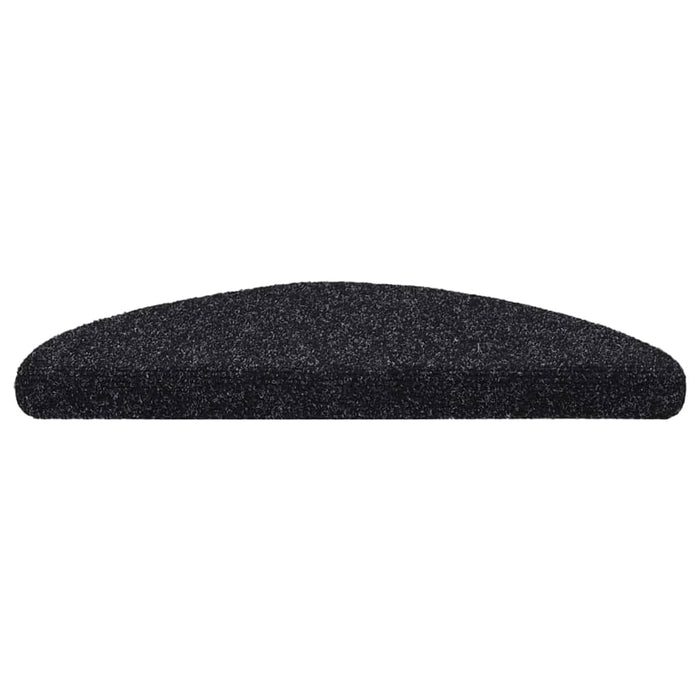 Covorașe autoadezive pentru scări, 15 buc., 56x17x3 cm, negre, semirotunde WALTI