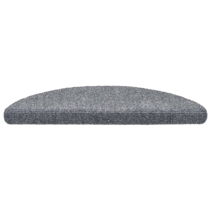 Covorașe pentru scări autoadezive, 15 buc., 56x17x3 cm, gri deschis, semirotunde WALTI