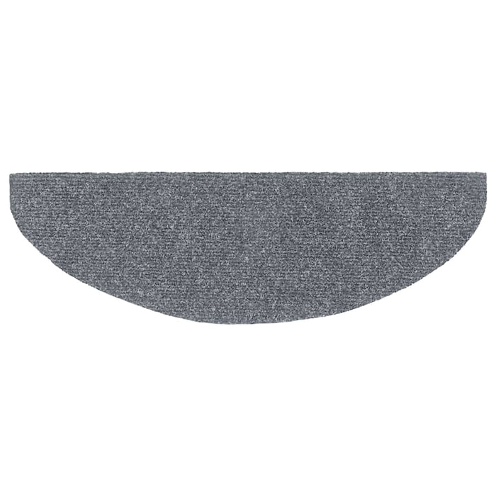 Covorașe pentru scări autoadezive, 15 buc., 65x21x4 cm, gri deschis, semirotunde, mari WALTI