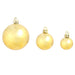 Set globuri de Crăciun 100 de piese, 3/4/6 cm, auriu - WALTI WALTI