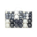 Set globuri de Crăciun 100 de piese, 3/4/6 cm, alb/gri - WALTI WALTI