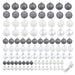 Set globuri de Crăciun 100 de piese, 3/4/6 cm, alb/gri - WALTI WALTI