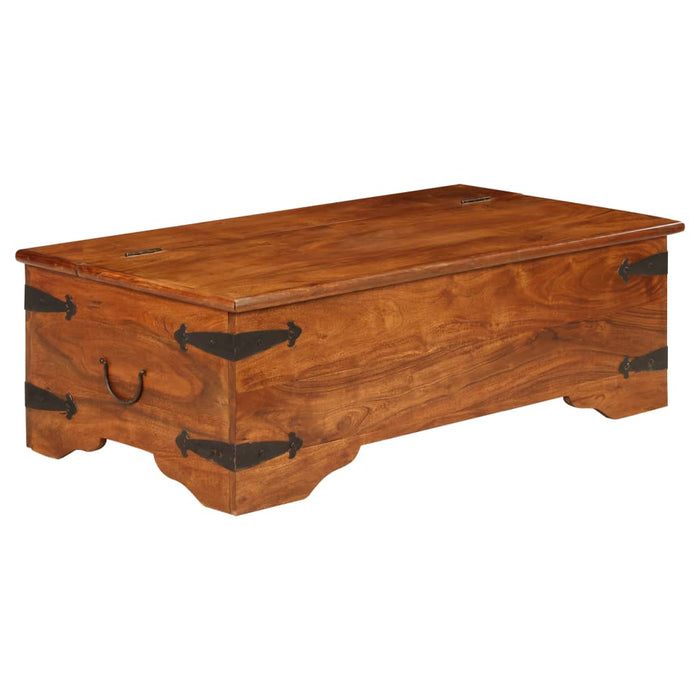 Masă de cafea lemn masiv acaciacu finisaj tip miere 110x55x35cm - WALTI WALTI