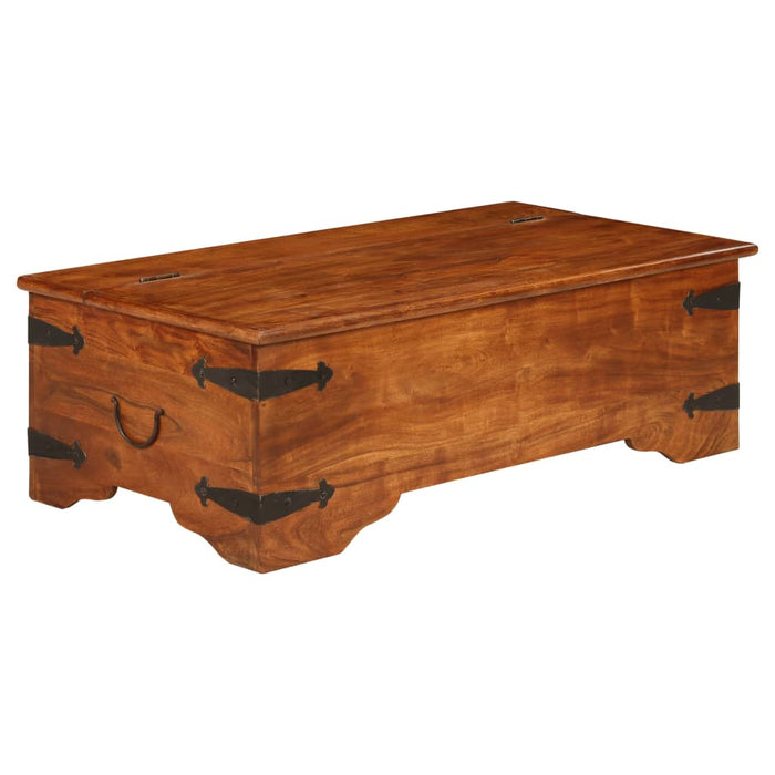 Masă de cafea lemn masiv acaciacu finisaj tip miere 110x55x35cm - WALTI WALTI