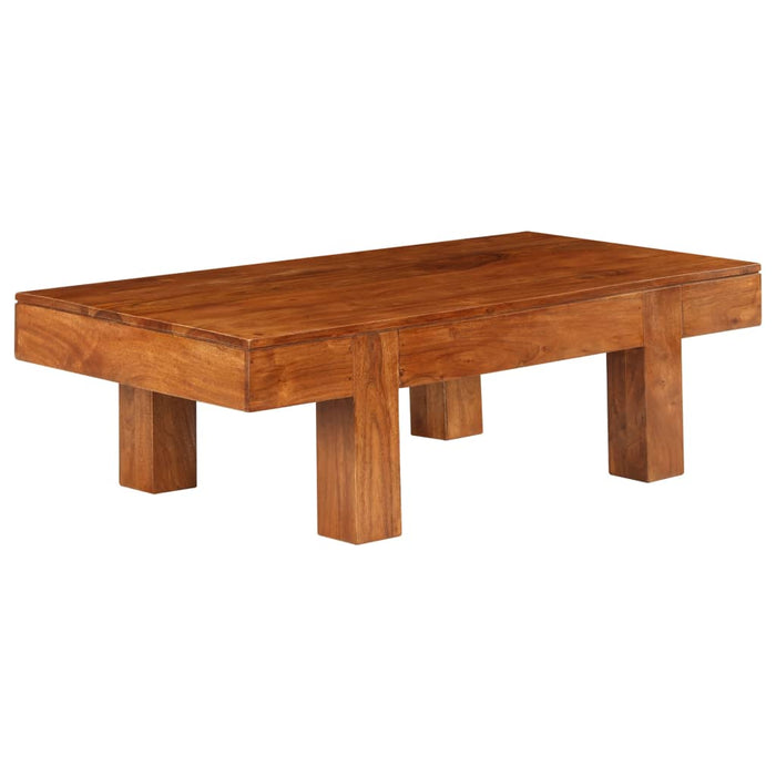 Masă de cafea lemn masiv acaciacu finisaj tip miere 100x50x30cm - WALTI WALTI