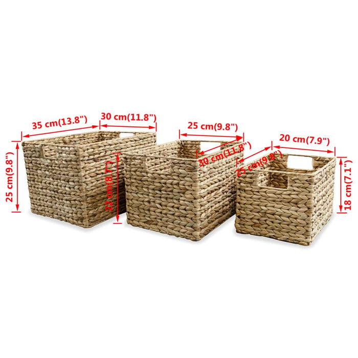 Set coșuri de depozitare, 3 buc, zambilă de apă - WALTI WALTI