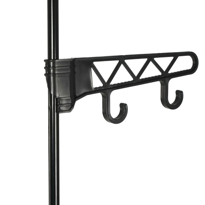 Cuier haine, oțel și textil nețesut, 55x28,5x175 cm Negru - WALTI WALTI