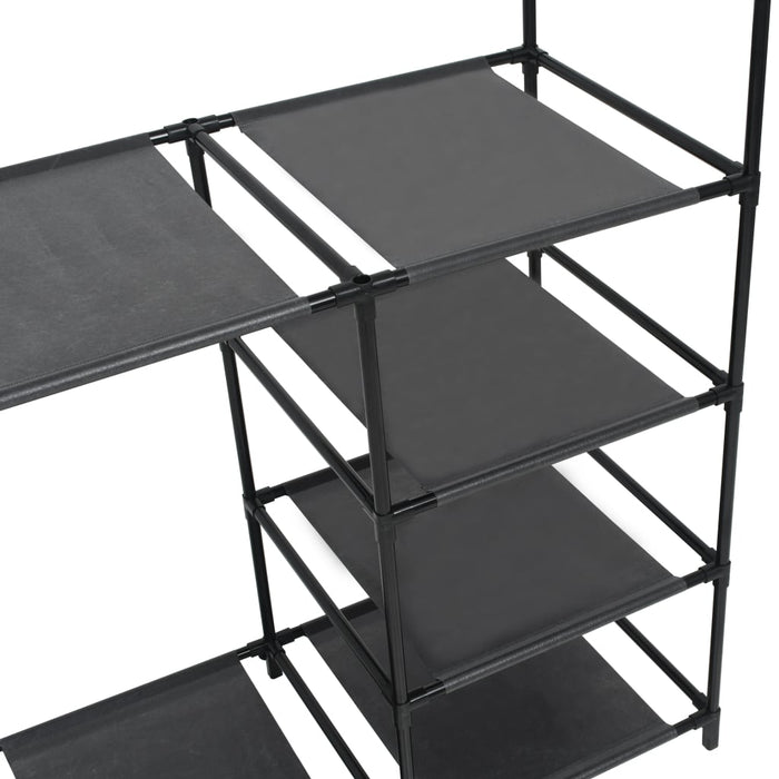 Cuier haine, negru, 87 x 44 x 158 cm, oțel și material nețesut - WALTI WALTI