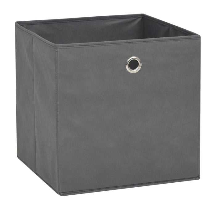 Cutii de depozitare, 4 buc, material nețesut, 32x32x32 cm, Gri - WALTI WALTI