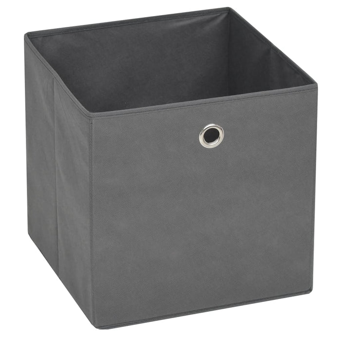 Cutii de depozitare, 4 buc, material nețesut, 32x32x32 cm, Gri - WALTI WALTI