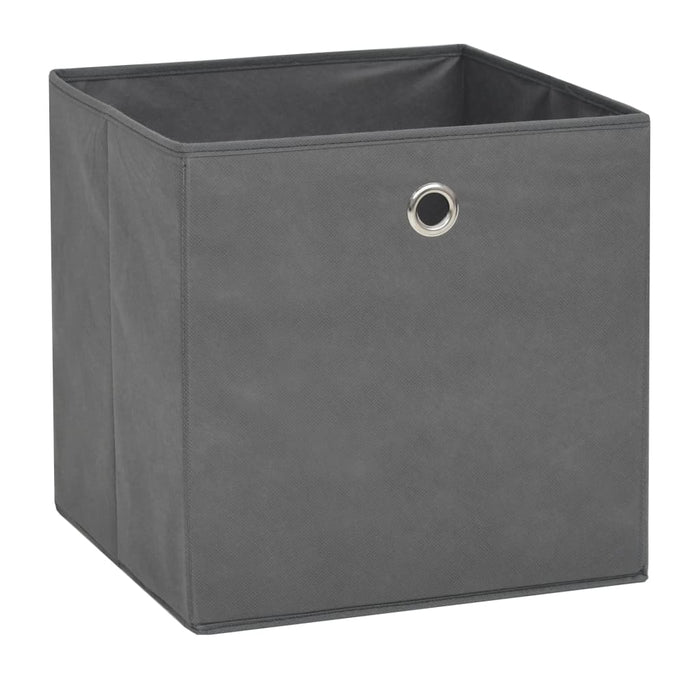 Cutii de depozitare, 10 buc, material nețesut, 32x32x32 cm, Gri - WALTI WALTI