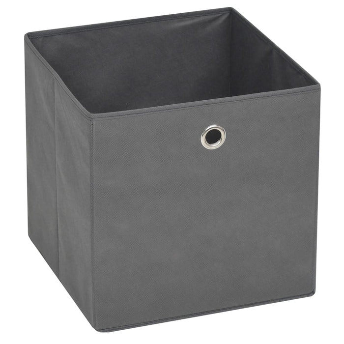 Cutii de depozitare, 10 buc, material nețesut, 32x32x32 cm, Gri - WALTI WALTI
